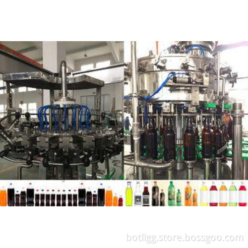 3 In 1 Monoblock Soft / Carbonated Drink Filling Machine Fo